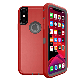 Heavy Duty Case for iPhone XS Max (RED & GRAY) (Only Ground Shipping)