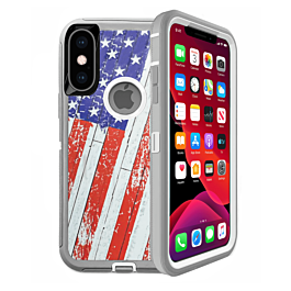 Heavy Duty Case for iPhone XS Max (US FLAG) (Only Ground Shipping)