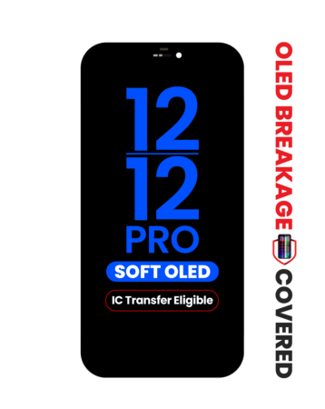 OLED Assembly for iPhone 12 Pro / 12 (Aftermarket Soft / QV8) (IC Transfer Eligible) (Exclusive OLED Breakage Warranty)