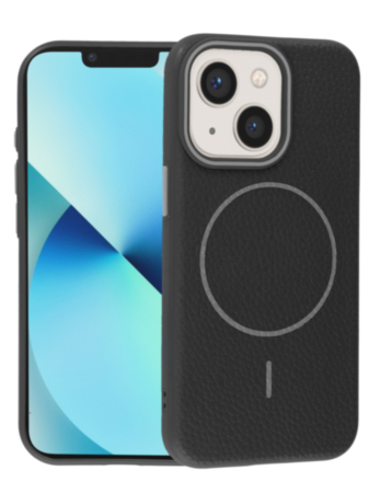 Magnetic Leather Soft Cases (BLACK) for iPhone 13 Mini (Only Ground Shipping)