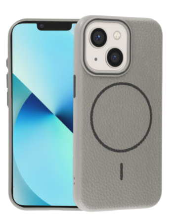 Magnetic Leather Soft Cases (TIT GRAY) for iPhone 13 Mini (Only Ground Shipping)