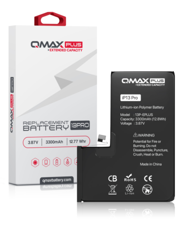 Stock up on the QMAX Plus Extended Capacity Replacement Battery for iPhone 13 Pro 3300 mAH.
