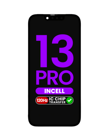 Purchase the LCD Assembly for iPhone 13 Pro Aftermarket Incell QV7 120HZ IC Transfer Eligible.
