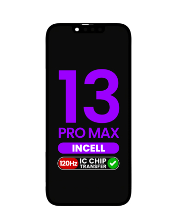 Order the aftermarket Incell QV7 120Hz LCD assembly for iPhone 13 Pro Max, IC transfer eligible.

