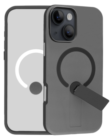Shockproof Rugger Magnetic Case with Kickstand (BLACK) for iPhone 13 / 14 (Only Ground Shipping)