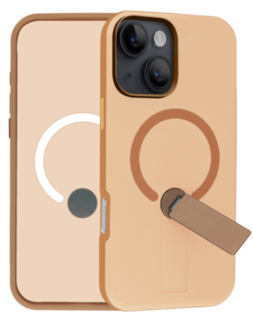 Shockproof Rugger Magnetic Case with Kickstand (BROWN) for iPhone 13 / 14 (Only Ground Shipping)