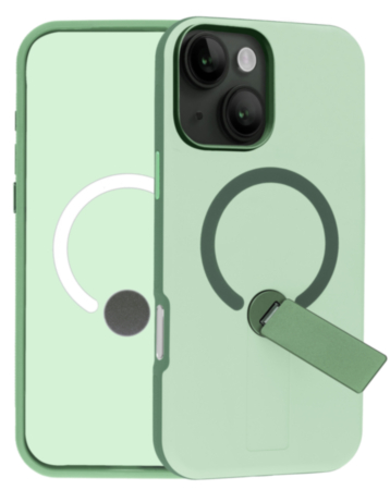 Shockproof Rugger Magnetic Case with Kickstand (GREEN) for iPhone 13 / 14 (Only Ground Shipping)