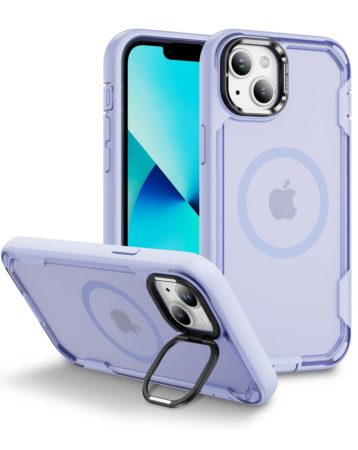 Shockproof Magsafe Case with Camera Stand - LIGHT PURPLE for iPhone 13 / 14 (Only Ground Shipping)