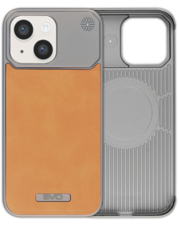 Metallic Leather Case (BROWN) for iPhone 13 / 14 (Only Ground Shipping)