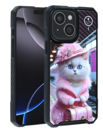 Cyber Magnetic DIY Series Cases - BABY CAT for iPhone 13 / 14 (Only Ground Shipping)