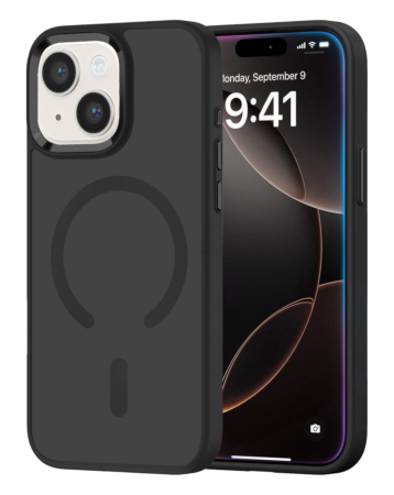 New Magnetic Wireless Charging Case with IC Chip (BLACK) for iPhone 13 / 14 (Only Ground Shipping)