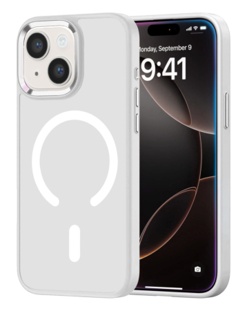 New Magnetic Wireless Charging Case with IC Chip (WHITE) for iPhone 13 / 14 (Only Ground Shipping)