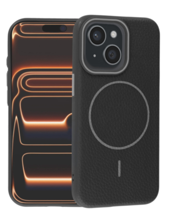 Magnetic Leather Soft Cases (BLACK) for iPhone 13 / 14 (Only Ground Shipping)