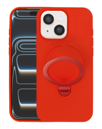 Pastel Shield Carbon Fiber Magnetic Kickstand Case (RED) for iPhone 13 / 14 /16e/ 17e (Only Ground Shipping)