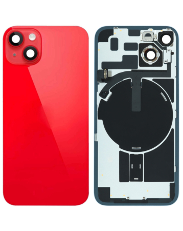 Back Glass with Frame and MagSafe Magnet for iPhone 14 (RED) (Service Pack)