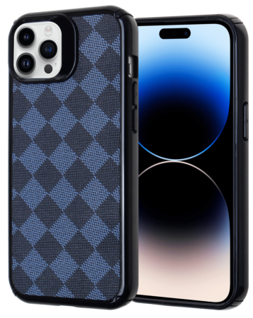 Double Injection Leather Case - BLUE for iPhone 14 Pro (Only Ground Shipping)