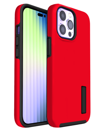 Dual Layer Protection Case - RED for iPhone 14 Pro Max (Only Ground Shipping)