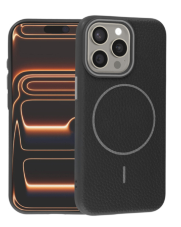 Magnetic Leather Soft Cases (BLACK) for iPhone 14 Pro Max (Only Ground Shipping)