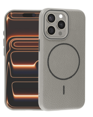 Magnetic Leather Soft Cases (TIT GRAY) for iPhone 14 Pro Max (Only Ground Shipping)
