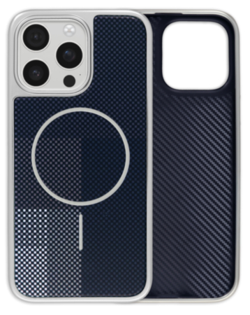 Woven Color Pattern Case (NAVY BLUE) for iPhone 14 Pro Max (Only Ground Shipping)