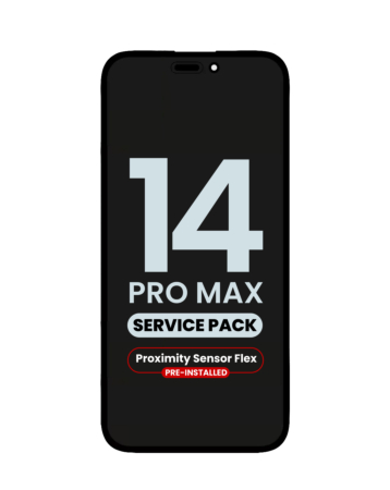 Grab the wholesale deals on the OLED Assembly with Proximity Sensor Flex Pre-Installed for iPhone 14 Pro Max, service pack.