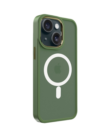 New Magnetic Wireless Charging Case - DARK GREEN for iPhone 15 (Only Ground Shipping)