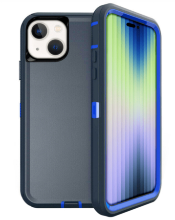 Heavy Duty Case for iPhone 15 (DARK BLUE) (Only Ground Shipping)