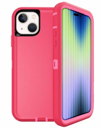 Heavy Duty Case for iPhone 15 (HOT PINK) (Only Ground Shipping)
