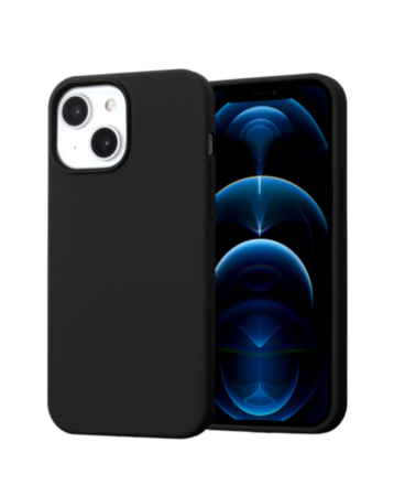 Soft Solid Silicone Case (Full Buttom Cover) - BLACK for iPhone 15 (Only Ground Shipping)