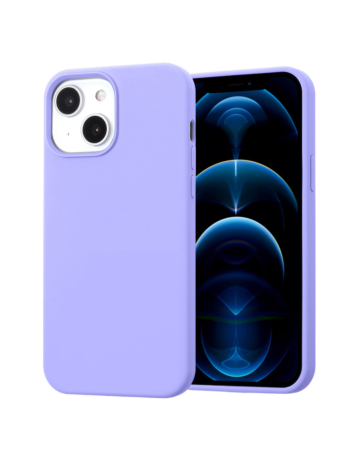 Soft Solid Silicone Case (Full Buttom Cover) - LILAC for iPhone 15 (Only Ground Shipping)
