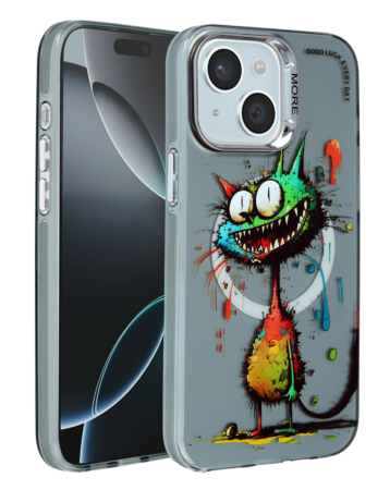 Animal Graffiti Design Wireless Charging Case - Style 9 for iPhone 15 (Only Ground Shipping)