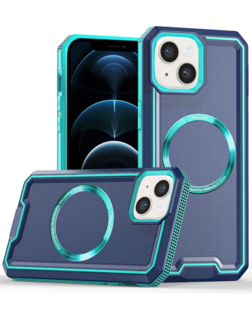 Non-Slip Translucent Matte Wireless Charging Case - BLUE for iPhone 15 (Only Ground Shipping)