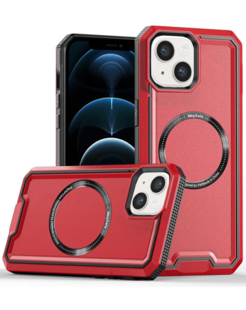 Non-Slip Translucent Matte Wireless Charging Case - RED for iPhone 15 (Only Ground Shipping)