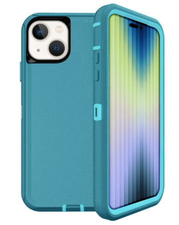 Heavy Duty Case for iPhone 14 Plus / 15 Plus (TEAL) (Only Ground Shipping)
