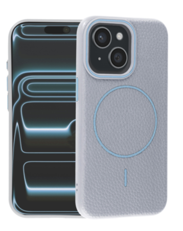 Magnetic Leather Soft Cases (WAYNE BLUE) for iPhone 14 Plus / 15 Plus (Only Ground Shipping)