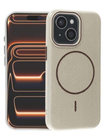 Magnetic Leather Soft Cases (VIVID ROCK) for iPhone 14 Plus / 15 Plus (Only Ground Shipping)