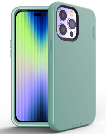 Silicone Design Heavy Duty Case - GREEN for iPhone 15 Pro (Only Ground Shipping)