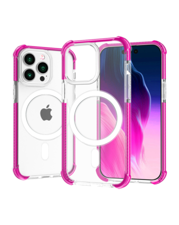 Dual Layer Cases with Wireless Charging - PINK for iPhone 15 Pro (Only Ground Shipping)