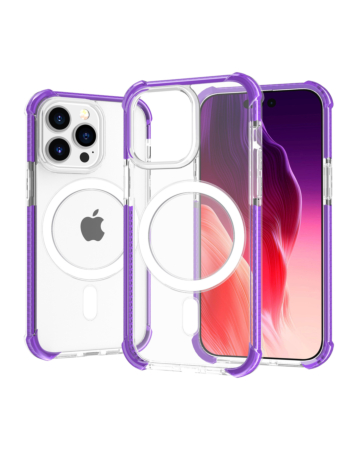 Dual Layer Cases with Wireless Charging - PURPLE for iPhone 15 Pro (Only Ground Shipping)