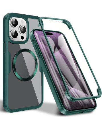 Full Shockproof Silicone Cover - GREEN for iPhone 15 Pro Max (Only Ground Shipping)