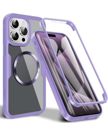 Full Shockproof Silicone Cover - PURPLE for iPhone 15 Pro Max (Only Ground Shipping)