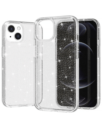 iPhone 14 Plus / 15 Plus Ultra Glossy Protector Case - GLITTER CLEAR (Only Ground Shipping)