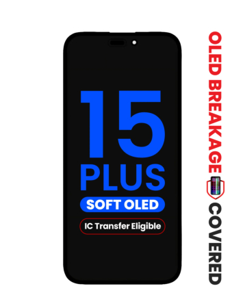 OLED Assembly for iPhone 15 Plus (Aftermarket Soft / QV8) (IC Transfer Eligible) (Exclusive OLED Breakage Warranty)
