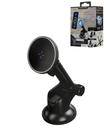 Wireless Charging Magnetic Car Mount (15W) - BLACK (Only Ground Shipping)