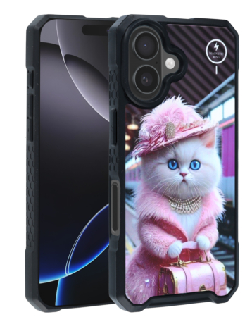 Cyber Magnetic DIY Series Cases - BABY CAT for iPhone 16 (Only Ground Shipping)