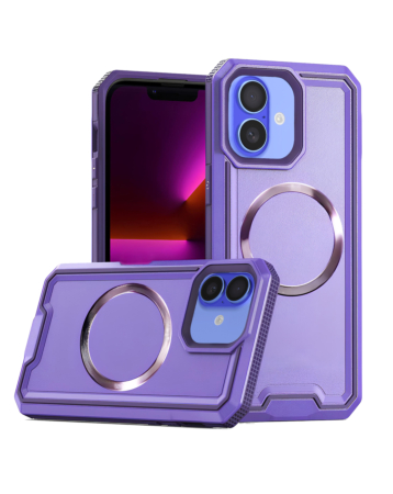 Non - Slip Translucent Matte Wireless Charging Case - PURPLE for iPhone 16 (Only Ground Shipping)