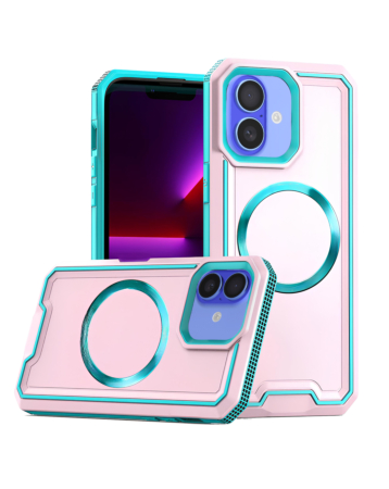 Non - Slip Translucent Matte Wireless Charging Case - TEAL for iPhone 16 (Only Ground Shipping)