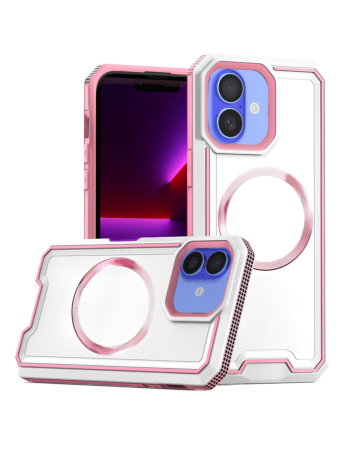 Non - Slip Translucent Matte Wireless Charging Case - WHITE for iPhone 16 (Only Ground Shipping)