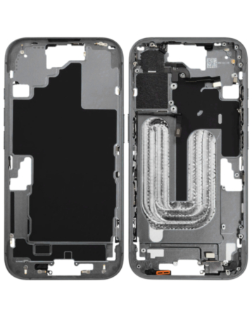 Middle Frame with Small Parts for iPhone 16 (BLACK) (International Version)