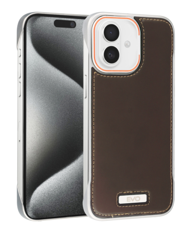 EVO Leather Slim Case - BROWN for iPhone 16 (Only Ground Shipping)